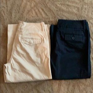 New York & Company Capri 2 pairs beige and black